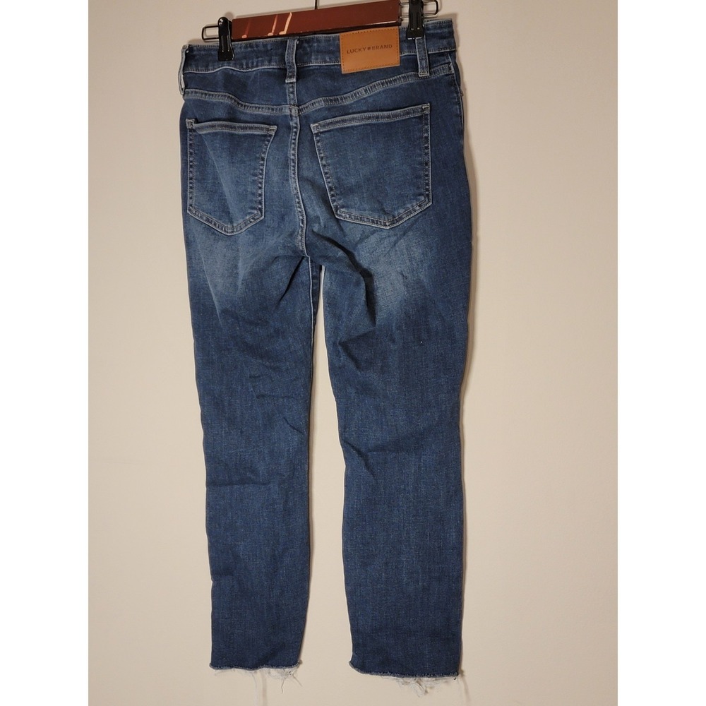 Lucky Brand Hayden Skinny Jeans Womens 4/27 Blue Denim‎ Faded Stretch Whiskered